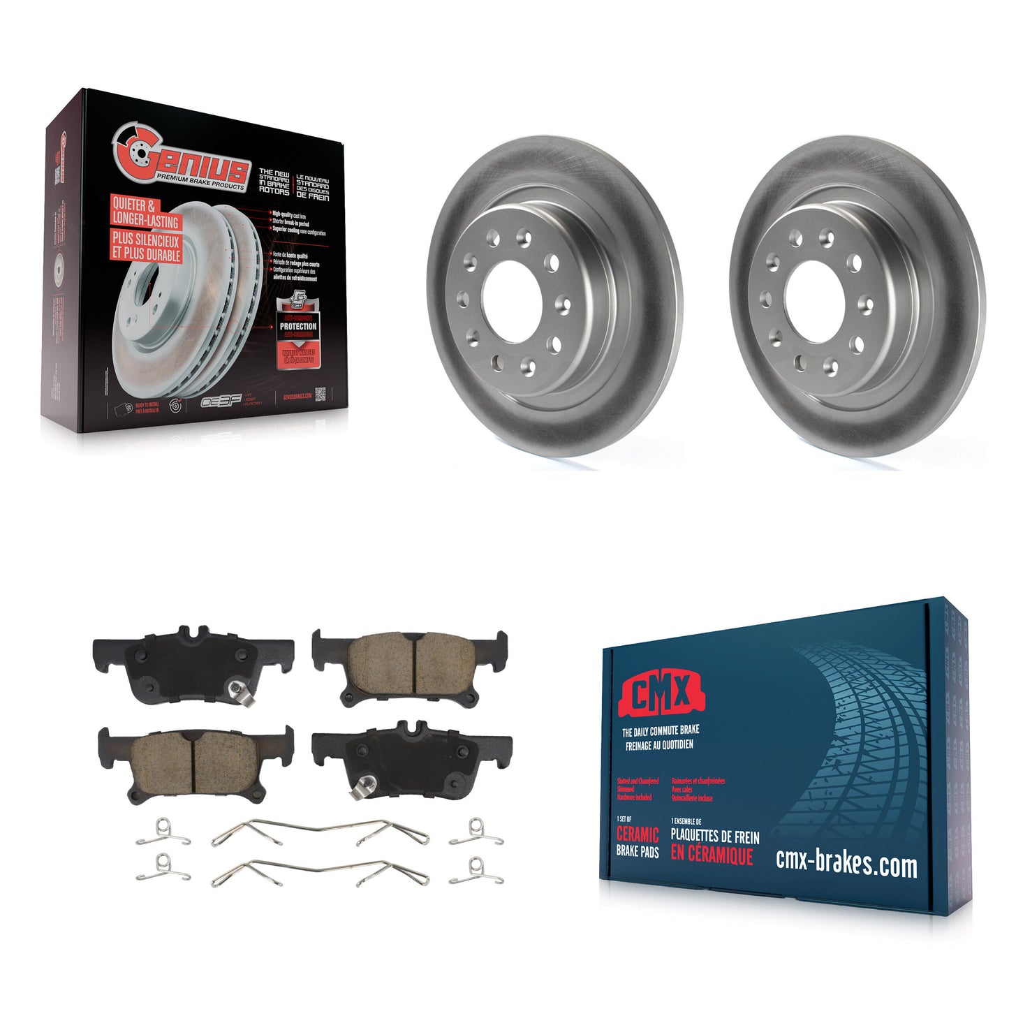 [Arrière] Kit de disque (revêtu) et plaquette (céramique) de frein pour 2016-2019 Buick Envision avec 288mm Diameter Rotor KGC-101698