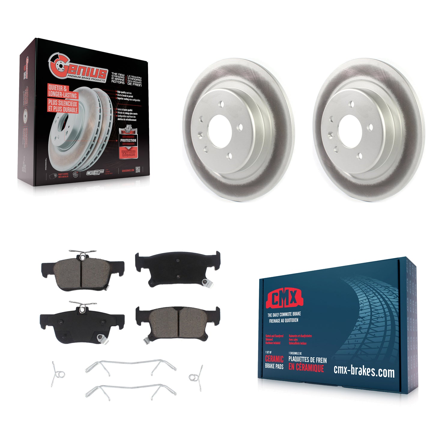 [Arrière] Kit de disque (revêtu) et plaquette (céramique) de frein pour 2016-2018 Buick Envision avec 315mm Diameter Rotor KGC-101699
