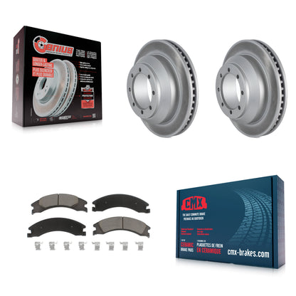 [Arrière] Kit de disque (revêtu) et plaquette (céramique) de frein pour Ford E-350 Super Duty Econoline avec Dual Wheels KGC-101703