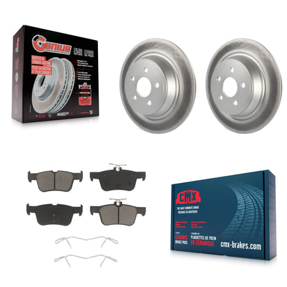 [Arrière] Kit de disque (revêtu) et plaquette (céramique) de frein pour Ford Edge Fusion Lincoln MKX MKZ Nautilus Continental Police Responder Hybrid SSV Plug-In KGC-101707