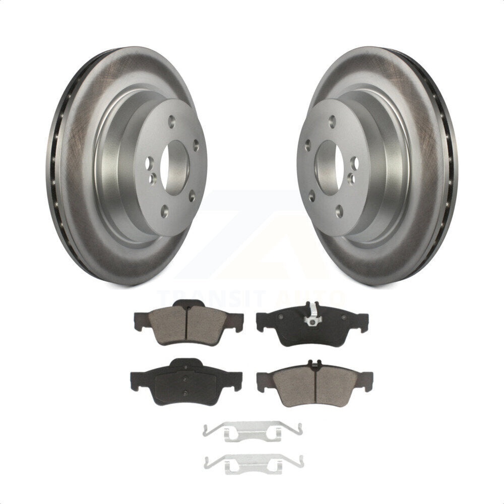 [Arrière] Kit de disque (revêtu) et plaquette (céramique) de frein pour Mercedes-Benz E350 E320 E500 CLS550 E400 CLS500 CLS400 E550 E63 AMG KGC-101711 par Transit Auto