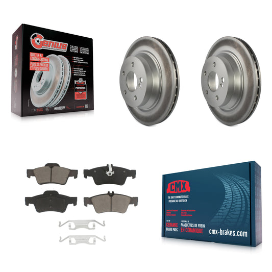 [Arrière] Kit de disque (revêtu) et plaquette (céramique) de frein pour Mercedes-Benz E350 E320 E500 CLS550 E400 CLS500 CLS400 E550 E63 AMG KGC-101711