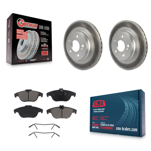 [Arrière] Kit de disque (revêtu) et plaquette (céramique) de frein pour Mercedes-Benz E350 C250 C300 C350 E550 KGC-101712