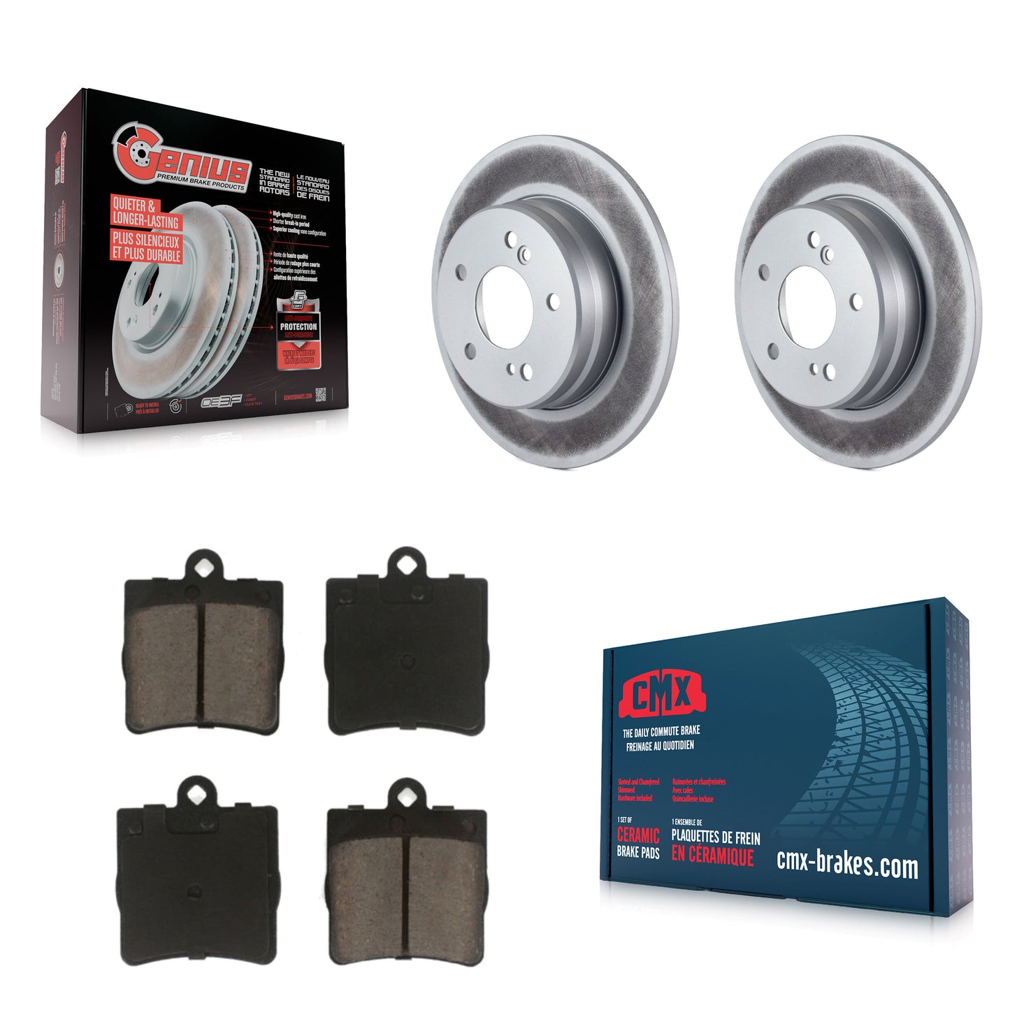 [Arrière] Kit de disque (revêtu) et plaquette (céramique) de frein pour Mercedes-Benz C230 C240 Chrysler Crossfire SLK230 SLK320 SLK280 C280 SLK300 KGC-101721