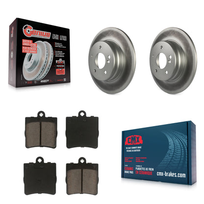 [Arrière] Kit de disque (revêtu) et plaquette (céramique) de frein pour 2007-2008 Mercedes-Benz SLK280 avec Sport Package KGC-101722