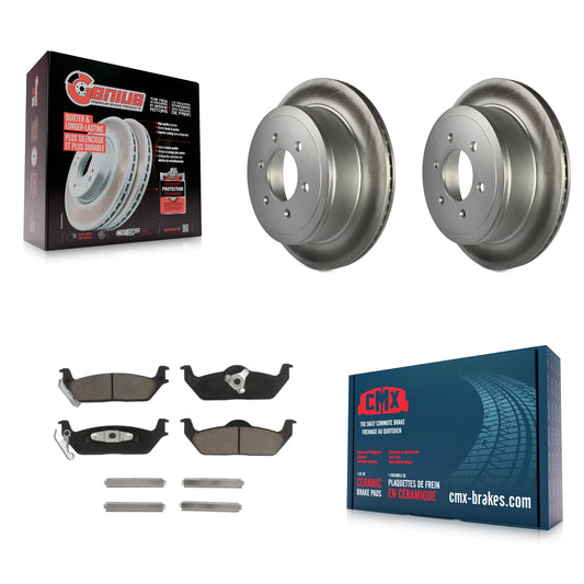[Arrière] Kit de disque (revêtu) et plaquette (céramique) de frein pour Ford F-150 Lincoln Mark LT KGC-101736