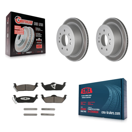 [Arrière] Kit de disque (revêtu) et plaquette (céramique) de frein pour Ford F-150 Lincoln Mark LT KGC-101737