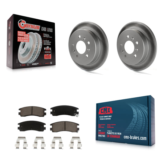 [Arrière] Kit de disque (revêtu) et plaquette (céramique) de frein pour Chevrolet Impala Buick Pontiac Century Grand Am Monte Carlo Oldsmobile Prix Venture Alero Regal Intrigue LaCrosse Montana Trans KGC-101740
