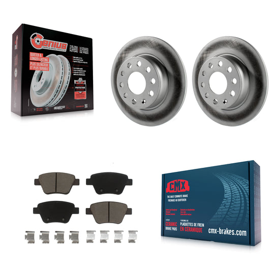[Arrière] Kit de disque (revêtu) et plaquette (céramique) de frein pour Volkswagen Jetta Passat Beetle Golf GTI Eos Audi A3 Quattro KGC-101745