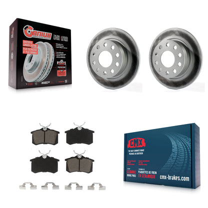 [Arrière] Kit de disque (revêtu) et plaquette (céramique) de frein pour Volkswagen Jetta Beetle Audi A3 Golf SportWagen KGC-101747