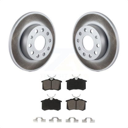 [Arrière] Kit de disque (revêtu) et plaquette (céramique) de frein pour 2011 Volkswagen Golf avec 256mm Diameter Rotor KGC-101749 par Transit Auto