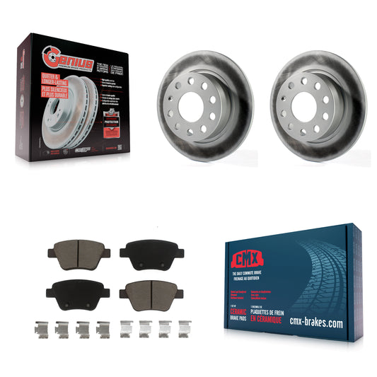 [Arrière] Kit de disque (revêtu) et plaquette (céramique) de frein pour Volkswagen Beetle GTI Eos avec 253mm Diameter Rotor KGC-101755