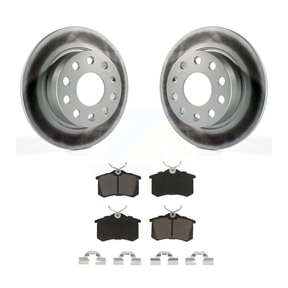 [Arrière] Kit de disque (revêtu) et plaquette (céramique) de frein pour 2011 Volkswagen Jetta avec 253mm Diameter Rotor KGC-101757