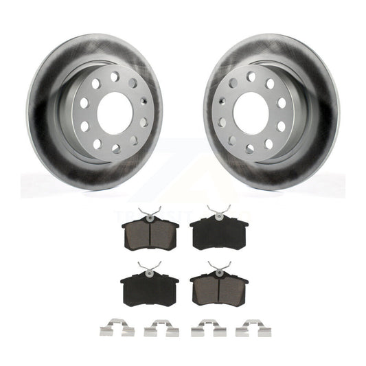 [Arrière] Kit de disque (revêtu) et plaquette (céramique) de frein pour 2011 Volkswagen Jetta avec 253mm Diameter Rotor KGC-101757