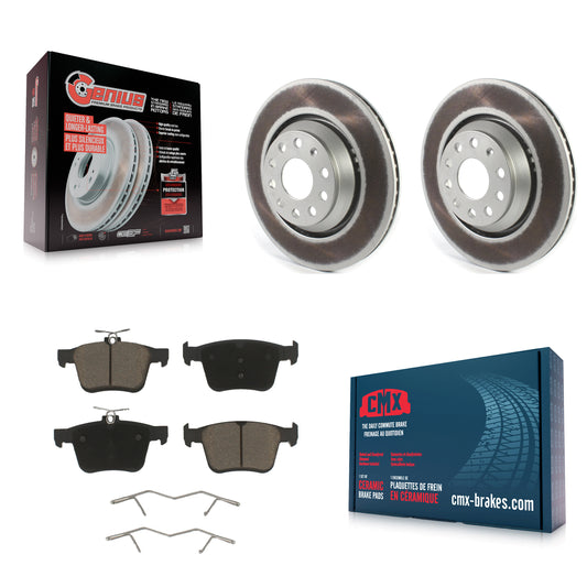 [Arrière] Kit de disque (revêtu) et plaquette (céramique) de frein pour Volkswagen Atlas Audi Golf R S3 Q3 A3 Arteon TTS Quattro Cross Sport KGC-101758