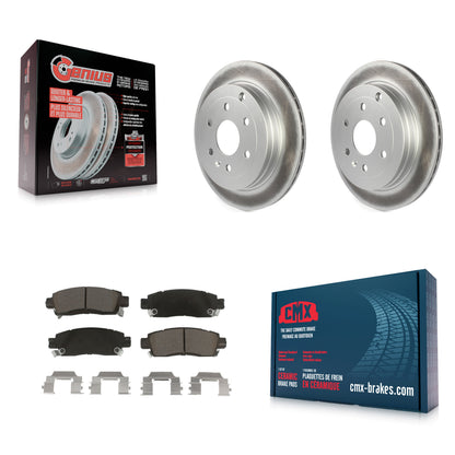 [Arrière] Kit de disque (revêtu) et plaquette (céramique) de frein pour Chevrolet Traverse GMC Acadia Buick Enclave Saturn Outlook Limited KGC-101767