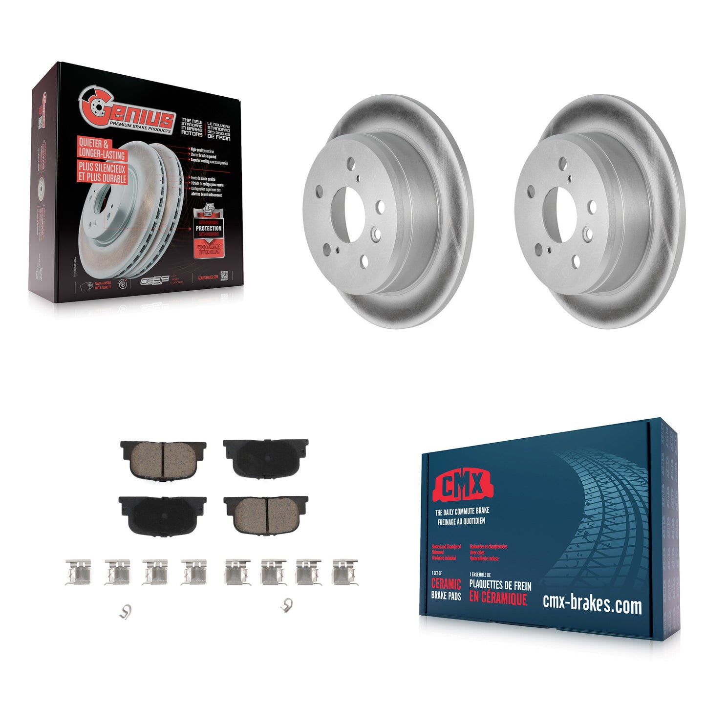 [Arrière] Kit de disque (revêtu) et plaquette (céramique) de frein pour Toyota Camry Lexus ES300 KGC-101773