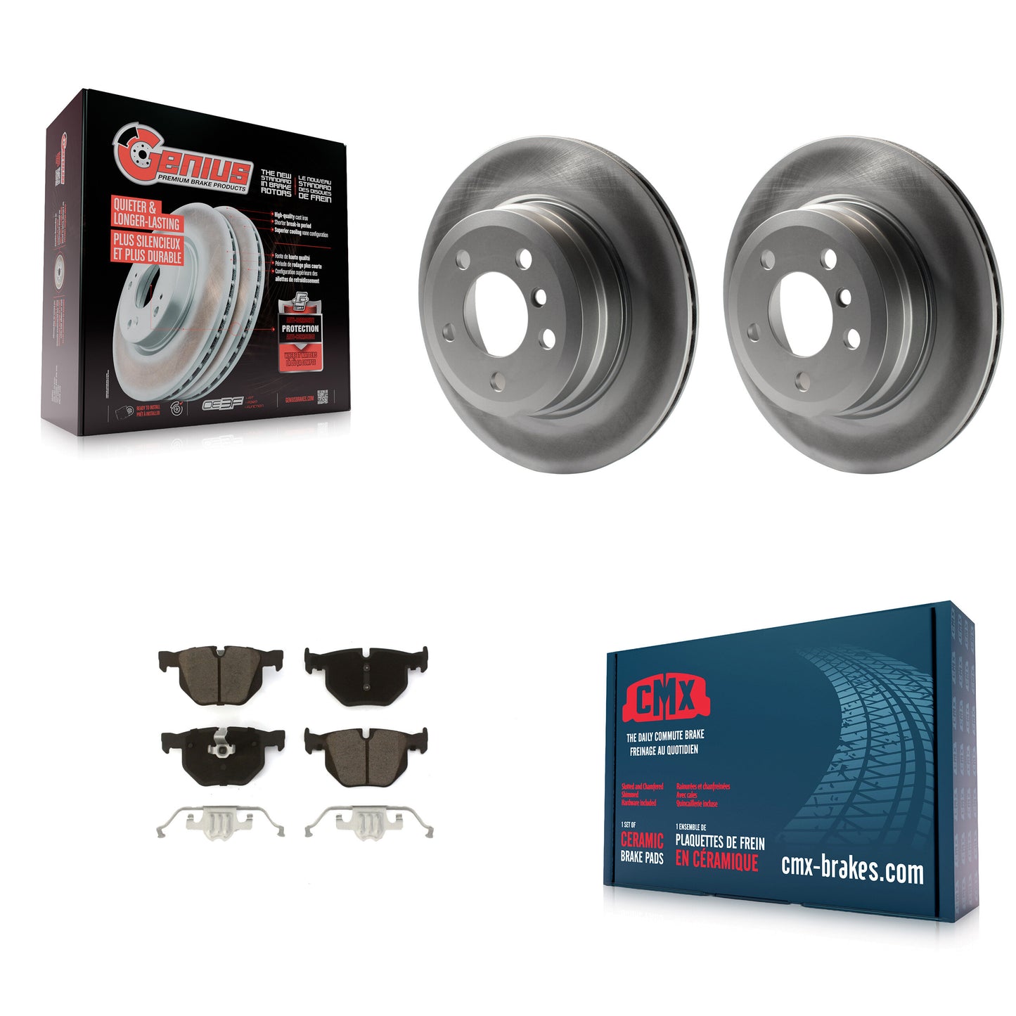 [Arrière] Kit de disque (revêtu) et plaquette (céramique) de frein pour BMW X5 X6 KGC-101789