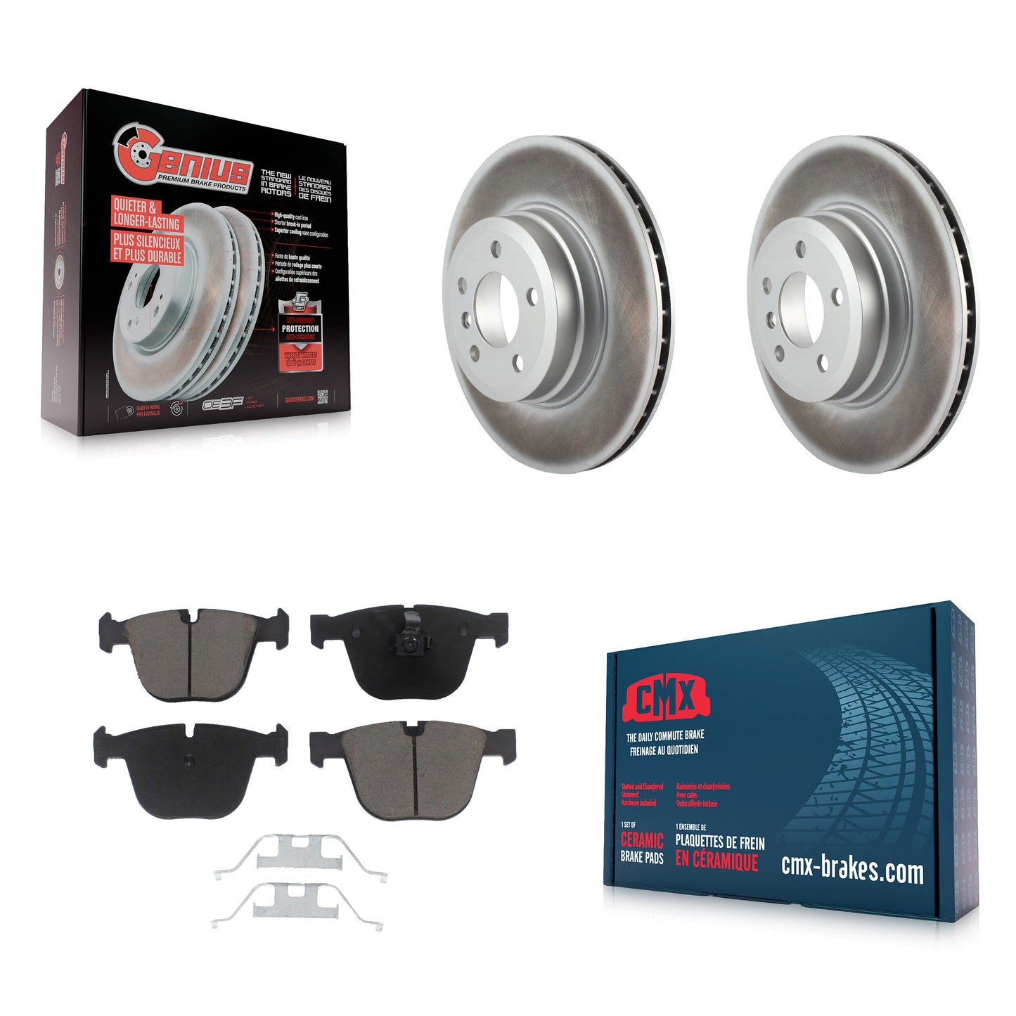 [Arrière] Kit de disque (revêtu) et plaquette (céramique) de frein pour BMW X5 X6 KGC-101790