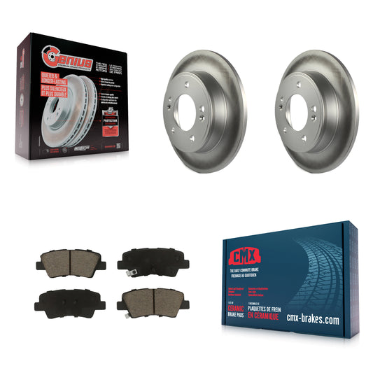 [Arrière] Kit de disque (revêtu) et plaquette (céramique) de frein pour Kia Soul Forte Hyundai Veloster Elantra GT Kona Forte5 KGC-101794