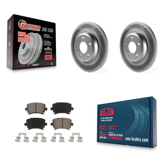 [Arrière] Kit de disque (revêtu) et plaquette (céramique) de frein pour 2009 Audi A4 Quattro Convertible avec 300mm Diameter Rotor KGC-101797