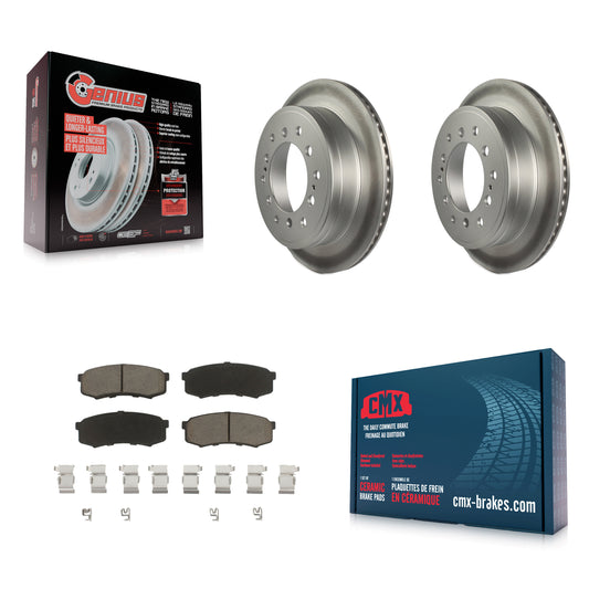 [Arrière] Kit de disque (revêtu) et plaquette (céramique) de frein pour Toyota 4Runner Lexus GX460 FJ Cruiser KGC-101805