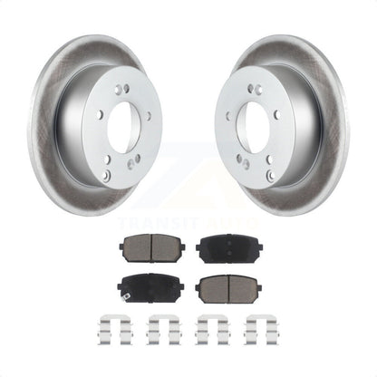 [Arrière] Kit de disque (revêtu) et plaquette (céramique) de frein pour 2007-2012 Kia Rondo KGC-101808 par Transit Auto
