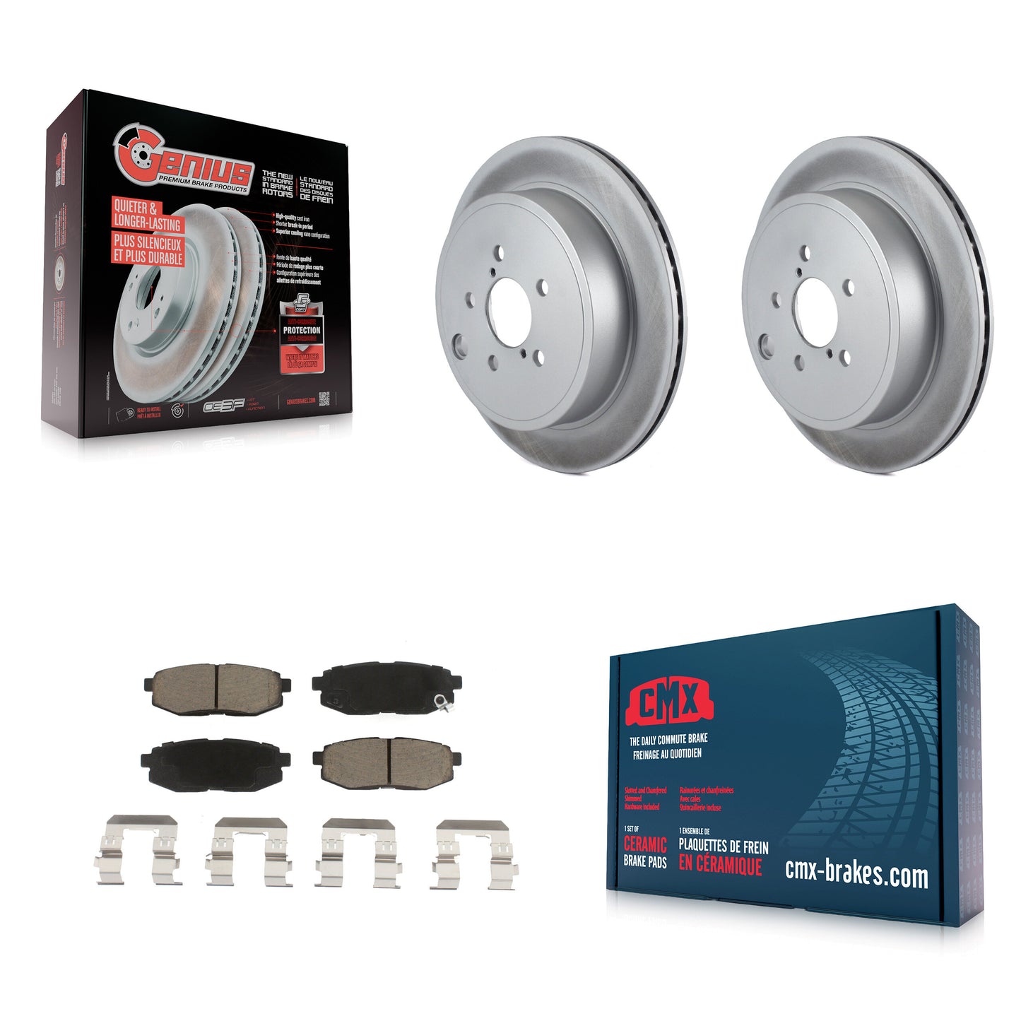 [Arrière] Kit de disque (revêtu) et plaquette (céramique) de frein pour Subaru Outback Legacy Scion FR-S BRZ Toyota 86 KGC-101811