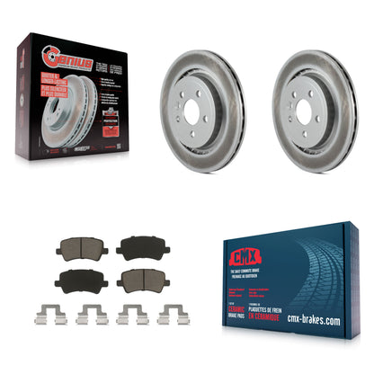 [Arrière] Kit de disque (revêtu) et plaquette (céramique) de frein pour Volvo S60 XC70 S80 V60 V70 avec Vented Rotor KGC-101818