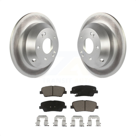 [Arrière] Kit de disque (revêtu) et plaquette (céramique) de frein pour Kia Sorento Hyundai Santa Fe Sport XL KGC-101822 par Transit Auto