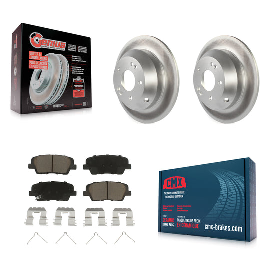 [Arrière] Kit de disque (revêtu) et plaquette (céramique) de frein pour 2014-2015 Kia Sorento avec Red Painted Calipers KGC-101824