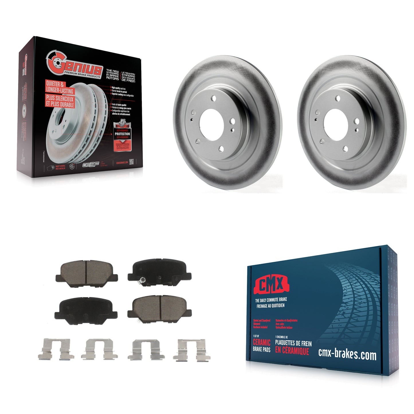[Arrière] Kit de disque (revêtu) et plaquette (céramique) de frein pour Mitsubishi Outlander Sport PHEV RVR KGC-101835