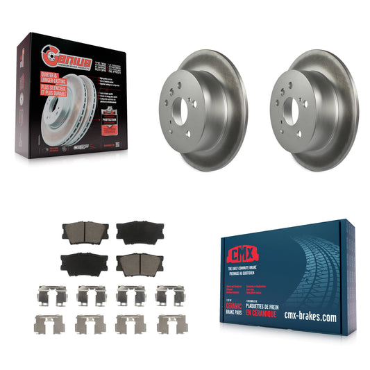 [Arrière] Kit de disque (revêtu) et plaquette (céramique) de frein pour Toyota Camry Lexus ES350 Avalon ES300h KGC-101836