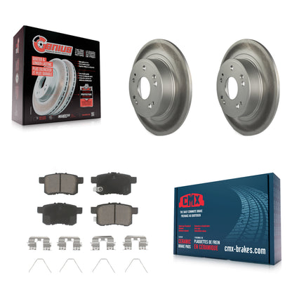[Arrière] Kit de disque (revêtu) et plaquette (céramique) de frein pour Honda Accord Acura TSX KGC-101838
