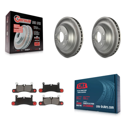 [Arrière] Kit de disque (revêtu) et plaquette (céramique) de frein pour Porsche Cayenne Volkswagen Touareg KGC-101855