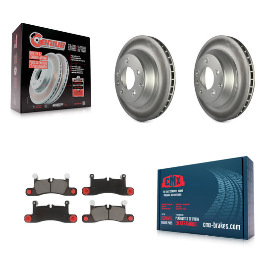 [Arrière] Kit de disque (revêtu) et plaquette (céramique) de frein pour Porsche Cayenne Volkswagen Touareg KGC-101855