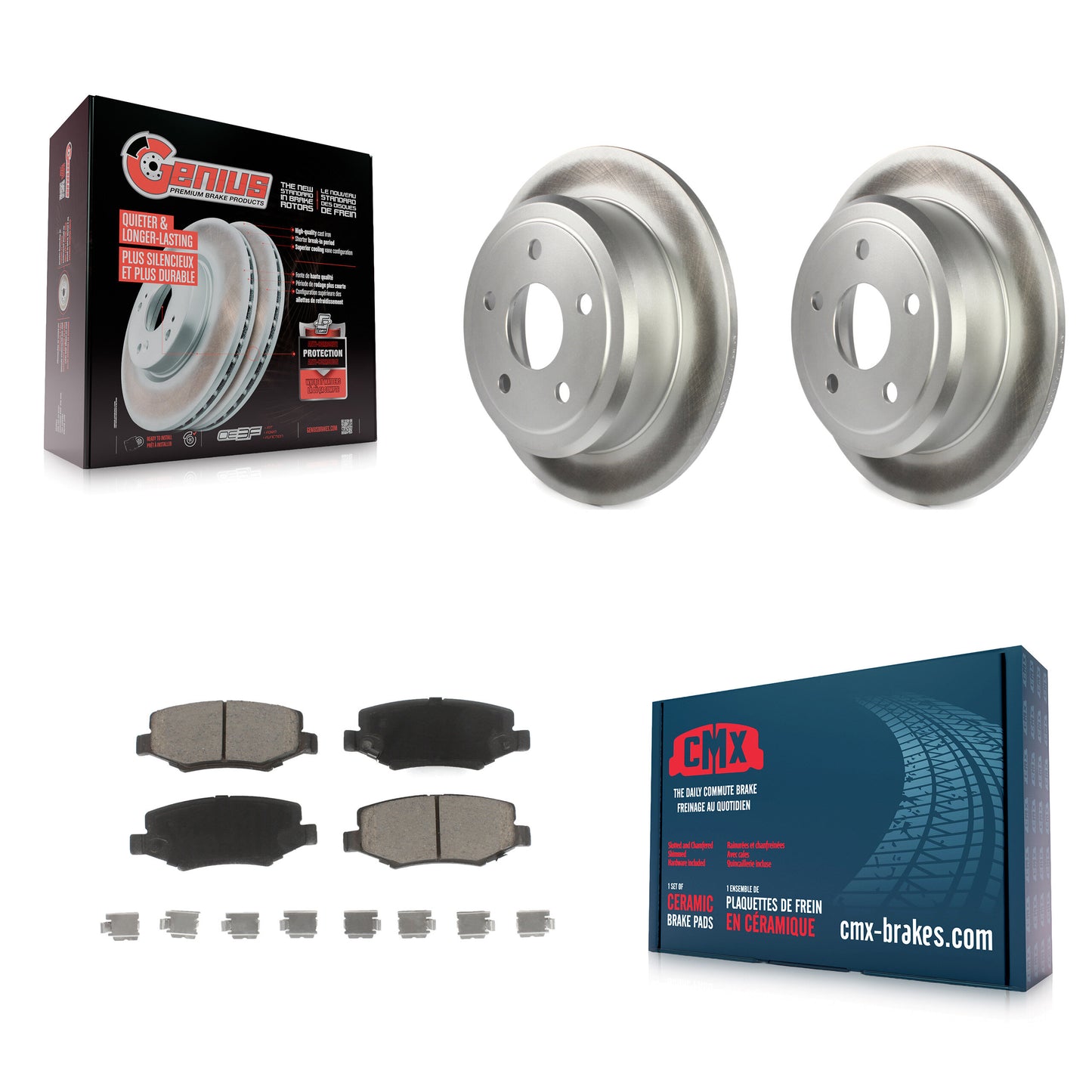 [Arrière] Kit de disque (revêtu) et plaquette (céramique) de frein pour Jeep Wrangler JK KGC-101858