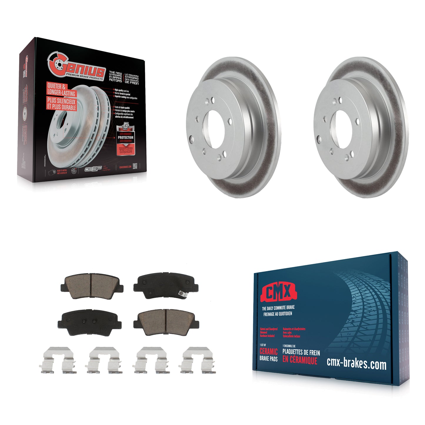 [Arrière] Kit de disque (revêtu) et plaquette (céramique) de frein pour Kia Amanti Hyundai Azera KGC-101860