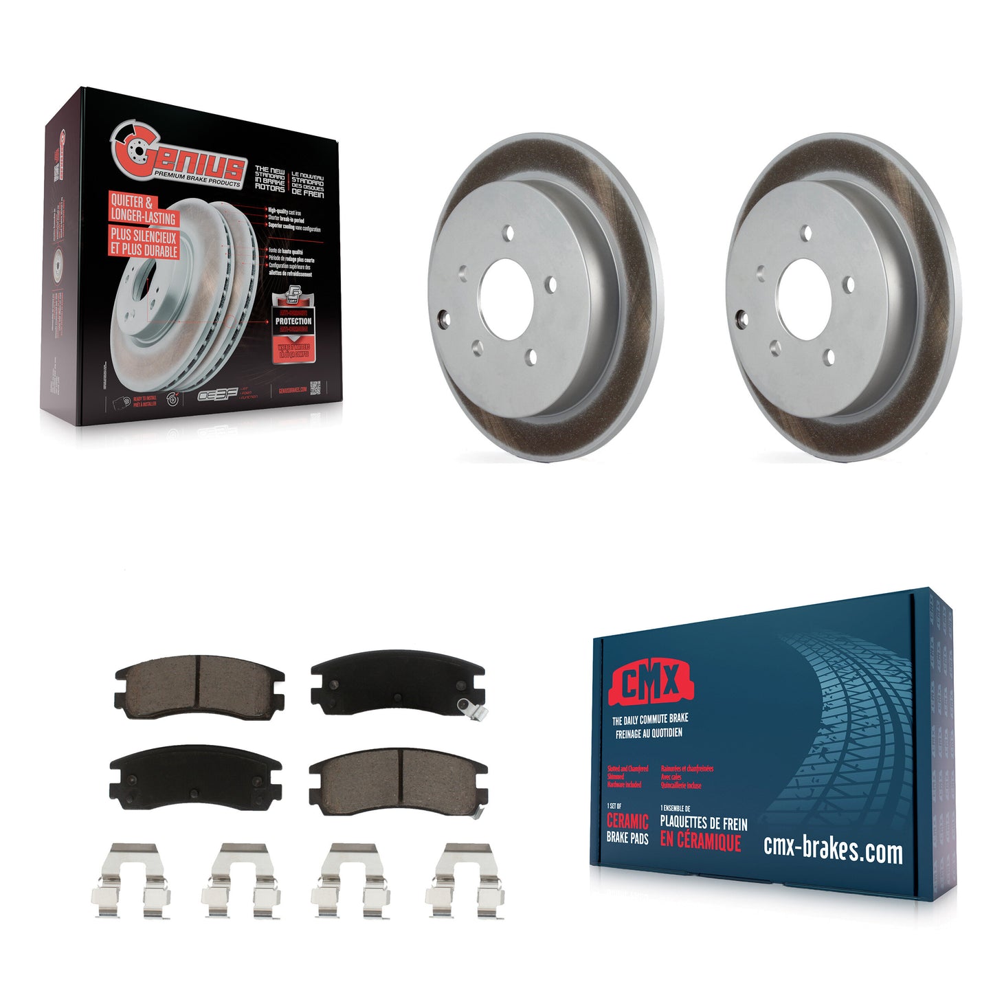 [Arrière] Kit de disque (revêtu) et plaquette (céramique) de frein pour Buick Rendezvous Chevrolet Venture Pontiac Montana Aztek Oldsmobile Silhouette KGC-101869