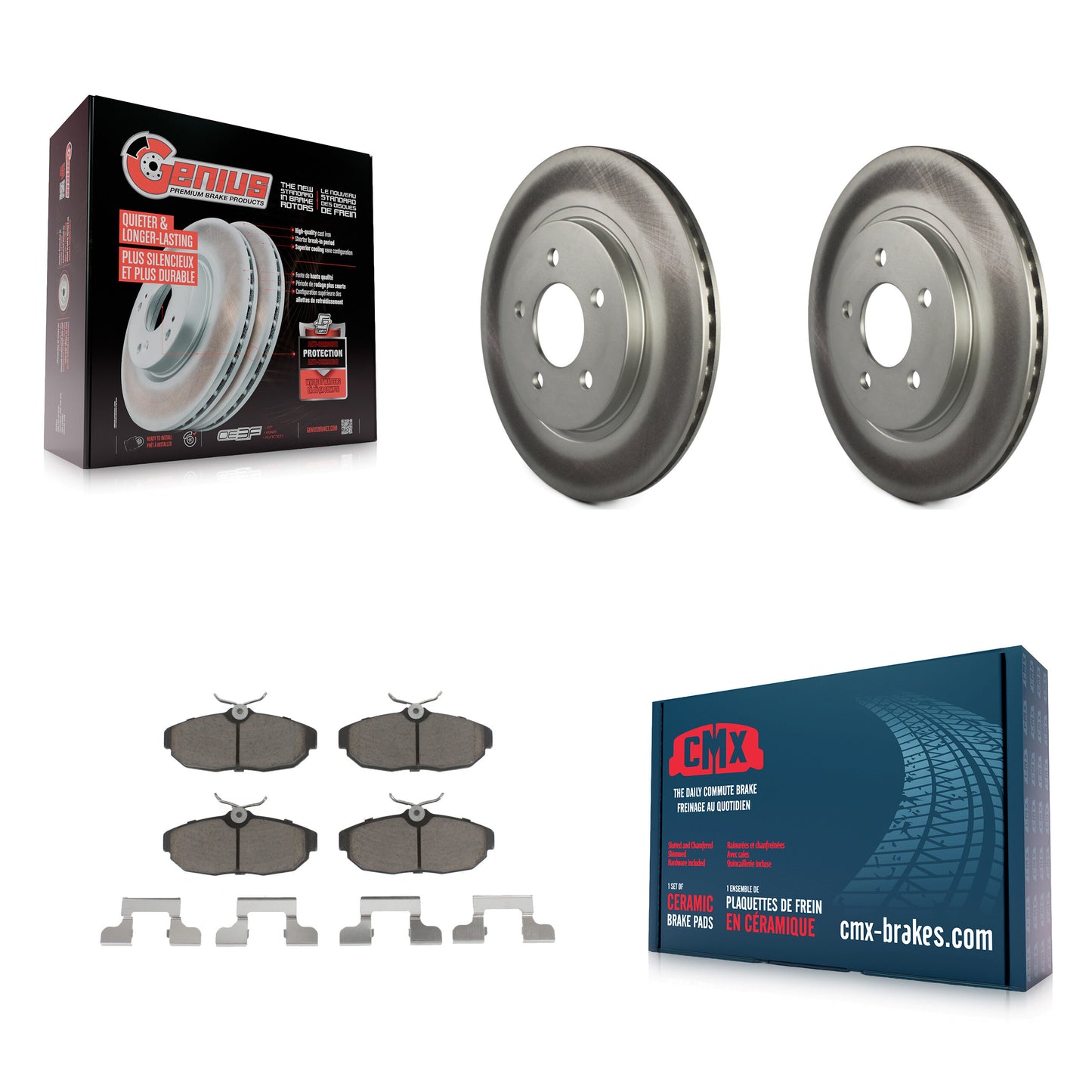 [Arrière] Kit de disque (revêtu) et plaquette (céramique) de frein pour Ford Mustang KGC-101871