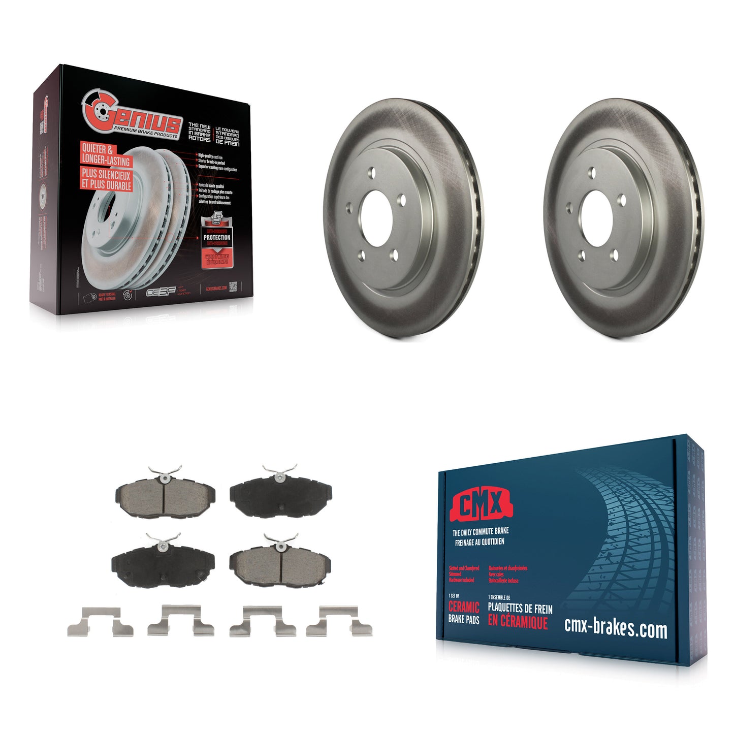 [Arrière] Kit de disque (revêtu) et plaquette (céramique) de frein pour Ford Mustang KGC-101872