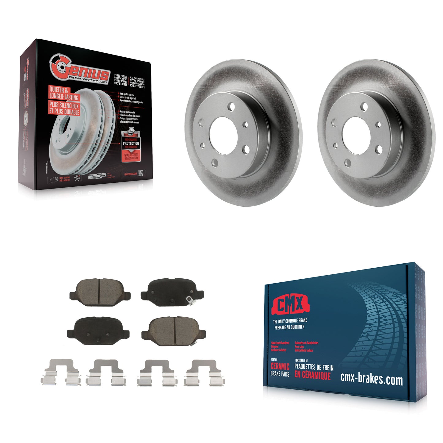 [Arrière] Kit de disque (revêtu) et plaquette (céramique) de frein pour Fiat 500 KGC-101882