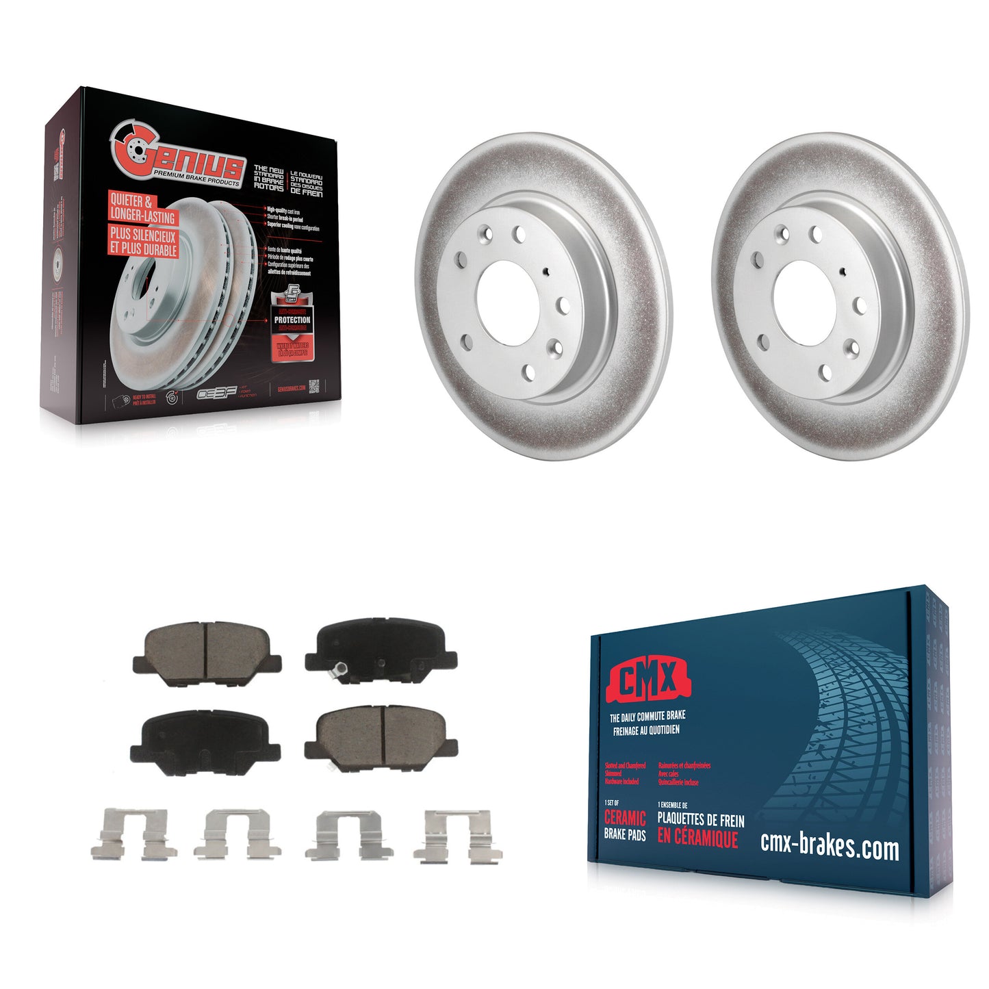 [Arrière] Kit de disque (revêtu) et plaquette (céramique) de frein pour Mazda 3 Sport KGC-101884