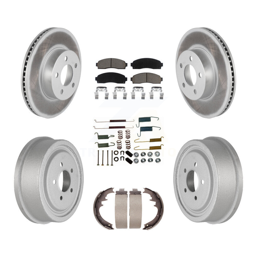 [Avant + Arrière] Kit de disque (revêtu) et plaquette (céramique) de frein pour Ford Ranger Mazda B4000 avec 10" Diameter KGC-101893