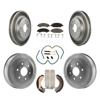 [Avant + Arrière] Kit de disque (revêtu) et plaquette (céramique) de frein pour 2009 Chevrolet Silverado 1500 GMC Sierra Except Vehicles Using Hold Down Pins KGC-101894