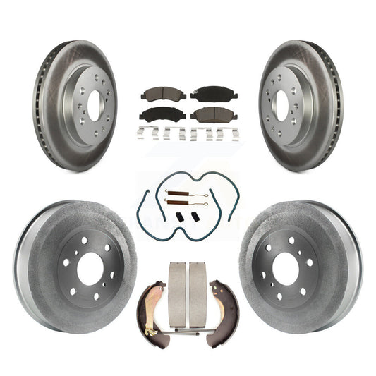 [Avant + Arrière] Kit de disque (revêtu) et plaquette (céramique) de frein pour 2009 Chevrolet Silverado 1500 GMC Sierra Except Vehicles Using Hold Down Pins KGC-101894