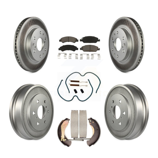 [Avant + Arrière] Kit de disque (revêtu) et plaquette (céramique) de frein pour Chevrolet Silverado 1500 GMC Sierra Classic KGC-101897