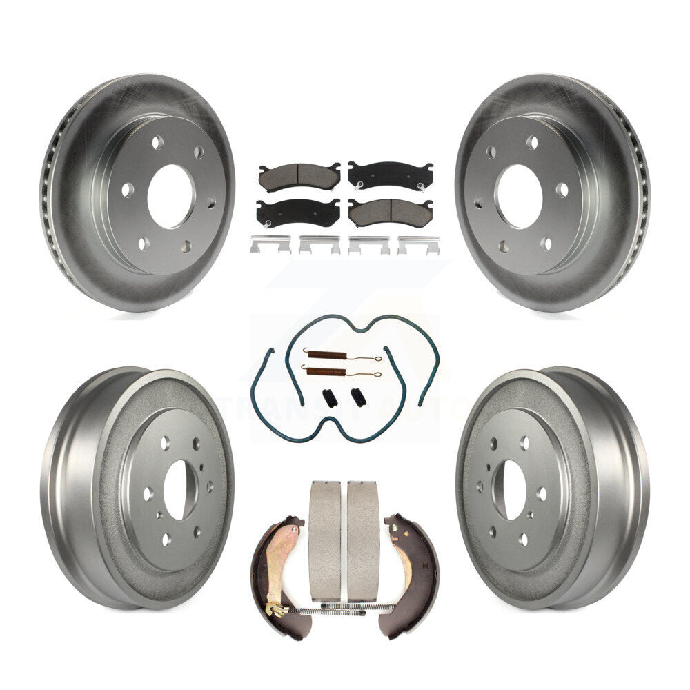 [Avant + Arrière] Kit de disque (revêtu) et plaquette (céramique) de frein pour Chevrolet Silverado 1500 GMC Sierra Classic KGC-101899