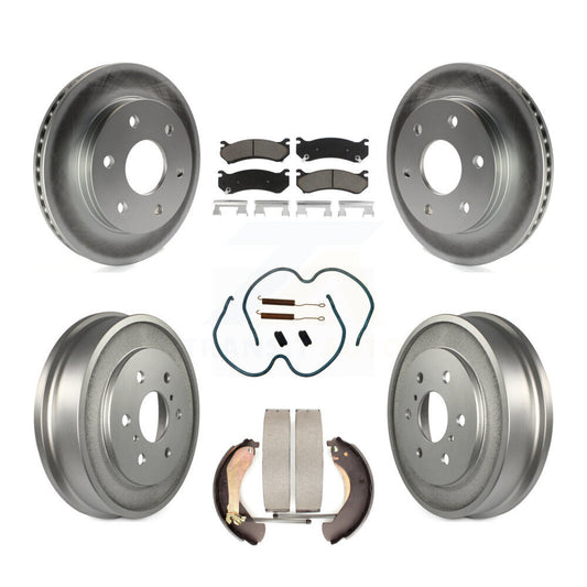 [Avant + Arrière] Kit de disque (revêtu) et plaquette (céramique) de frein pour Chevrolet Silverado 1500 GMC Sierra Classic KGC-101899