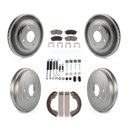 [Avant + Arrière] Kit de disque (revêtu) et plaquette (céramique) de frein pour Nissan Sentra Versa Cube KGC-101901